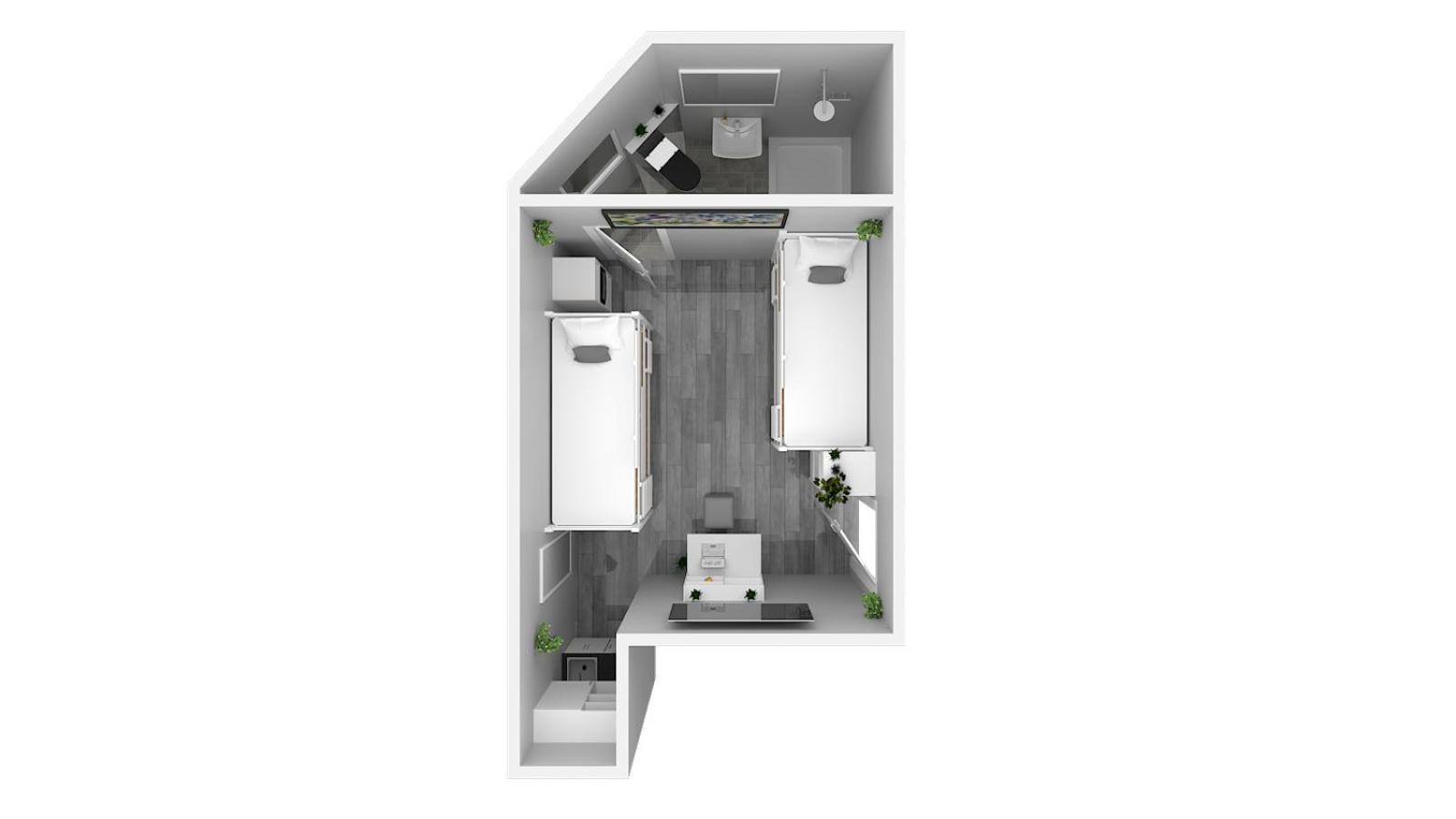 Hotel Ulm Zentrum - Komplettes Zimmer, Hochbett, Android Tv & Eigenem Bad - Perfekt Fuer Familien & Gruppen Ruang foto